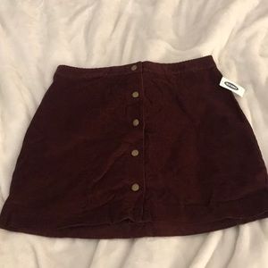 Maroon corduroy skirt